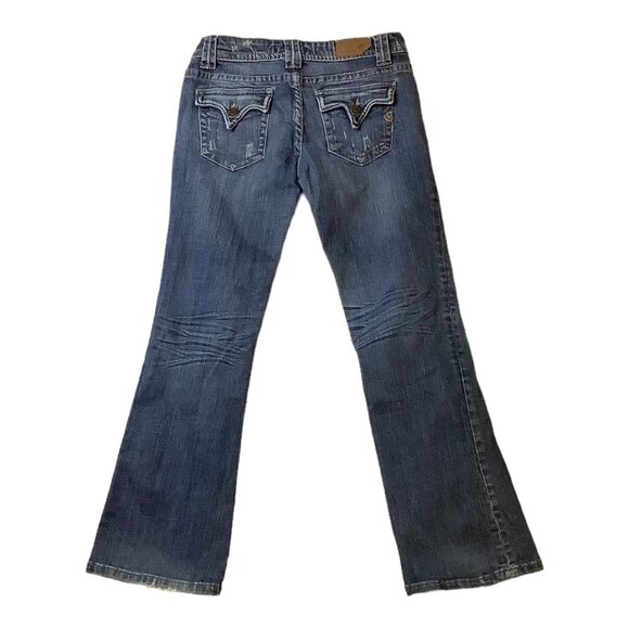 Vigoss New York Bootcut Low-Rise Denim Jeans Stretch Women's Size 1 - Picture 2 of 10